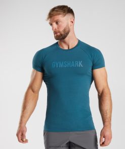 Gymshark South Africa - Gymshark Apollo T-Shirt Atlantic Blue Men 6464T4753