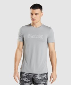 Gymshark South Africa - Gymshark Arrival Graphic T-Shirt Smokey Grey Men 6464T4665