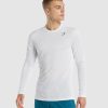 Gymshark South Africa - Gymshark Arrival Long Sleeve T-Shirt White Men 6464T4649
