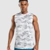 Gymshark South Africa - Gymshark Arrival Sleeveless T-Shirt Light Grey Print Men 6464T4905