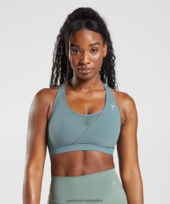 Gymshark South Africa - Gymshark Crossover Sports Bra Thunder Blue Women 6464T4141