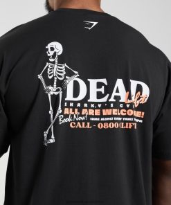 Gymshark South Africa - Gymshark Dead Lift T-Shirt Black Men 6464T4777