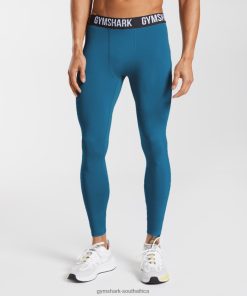 Gymshark South Africa - Gymshark Element Baselayer Legging Atlantic Blue Men 6464T41041