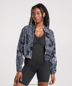 Gymshark South Africa - Gymshark Elevate Woven Jacket Coin Grey Spray Dye Women 6464T4366