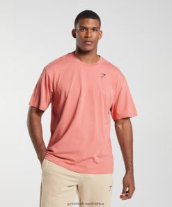 Gymshark South Africa - Gymshark Essential Oversized T-Shirt Terracotta Pink Men 6464T4569