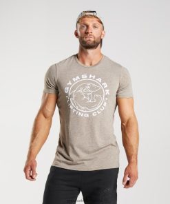 Gymshark South Africa - Gymshark Legacy T-Shirt Limestone Marl Men 6464T4693