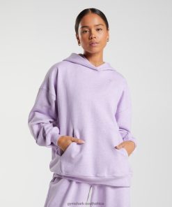 Gymshark South Africa - Gymshark Rest Day Sweats Hoodie Aura Lilac Marl Women 6464T4358