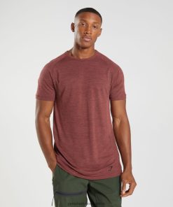Gymshark South Africa - Gymshark Retake Seamless T-Shirt Rose Brown/Black Marl Men 6464T4673