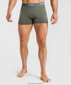 Gymshark South Africa - Gymshark Sports Tech Boxers 2Pk Black/Core Olive Men 6464T41045