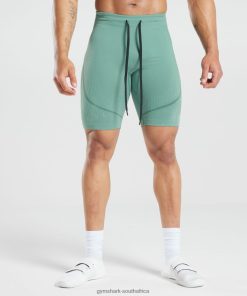 Zapatillas Gymshark - Gymshark 315 Seamless Shorts Ink Teal/Jewel Green Men 6464T41034