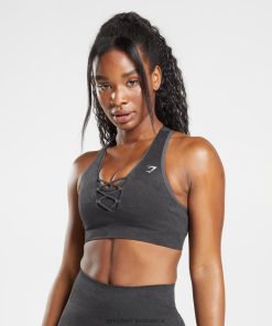 Zapatillas Gymshark - Gymshark Adapt Camo Seamless Sports Bra Black/Onyx Grey Women 6464T4138