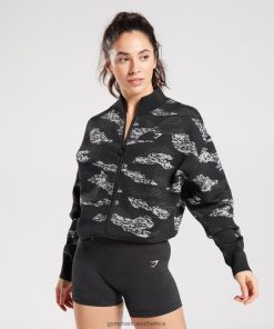 Zapatillas Gymshark - Gymshark Adapt Camo Seamless Track Jacket Black/Light Grey Women 6464T4383