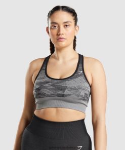 Zapatillas Gymshark - Gymshark Adapt Ombre Seamless Sports Bra Triangle | Black Print Women 6464T4198