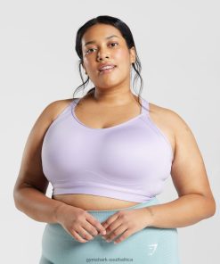 Zapatillas Gymshark - Gymshark Cut Out Back High Support Sports Bra Soft Lilac Women 6464T4186