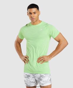 Zapatillas Gymshark - Gymshark Geo Seamless T-Shirt Bali Green/White Men 6464T4650