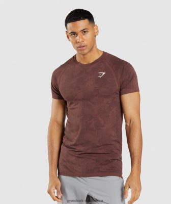 Zapatillas Gymshark - Gymshark Geo Seamless T-Shirt Cherry Brown/Black Men 6464T4674