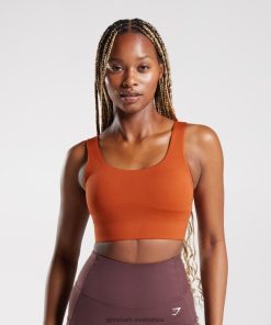 Zapatillas Gymshark - Gymshark Longline Sports Bra Brick Red Women 6464T4142