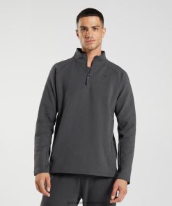 Zapatillas Gymshark - Gymshark Rest Day 1/4 Zip Onyx Grey Men 6464T4862