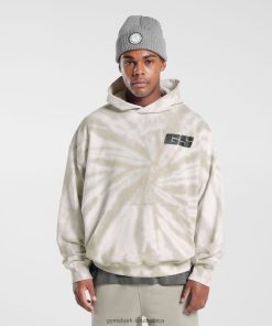 Zapatillas Gymshark - Gymshark Rest Day Hoodie White/Mushroom Brown/Spiral Optic Wash Men 6464T4802
