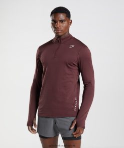 Zapatillas Gymshark - Gymshark Sport 1/4 Zip Baked Maroon Men 6464T4822